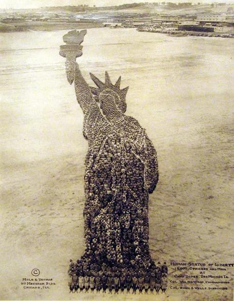 La Estatua de la libertad en mosaico