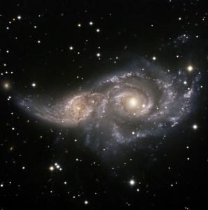 nteracción de dos galaxias. La imagen no es de Segue I, sino meramente orientativa. Crédito: ESO (ESO) [CC-BY-3.0]