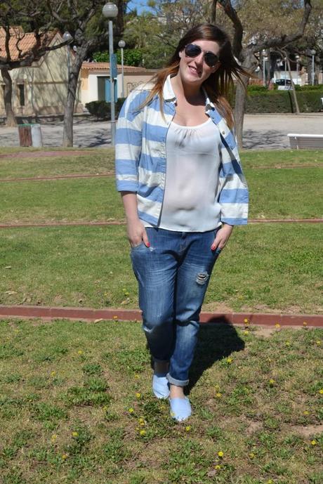 Look of the day: Stripped shirt