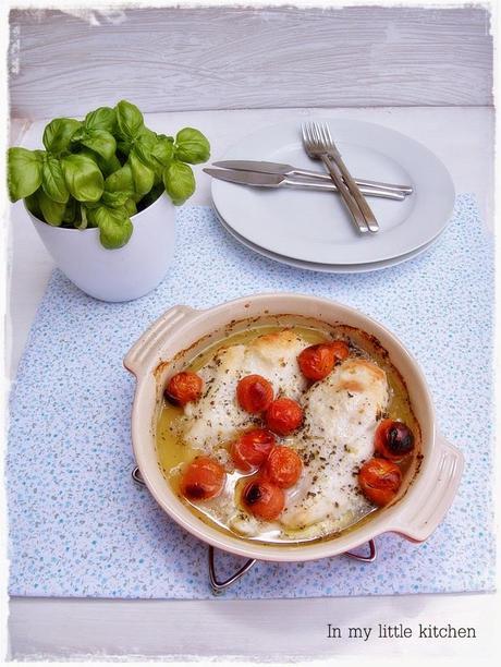 Pollo con limón y albahaca