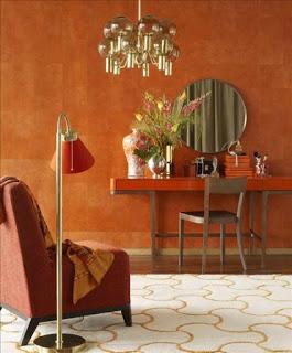 Ambientes de la casa en color naranja