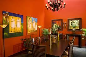 Ambientes de la casa en color naranja