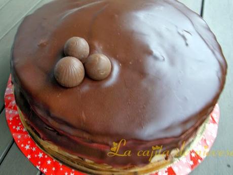 Tarta de dulce de leche y chocolate