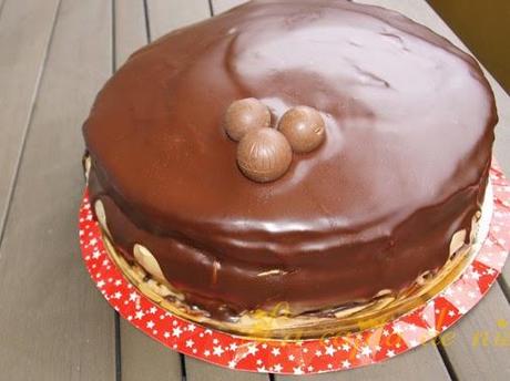 Tarta de dulce de leche y chocolate