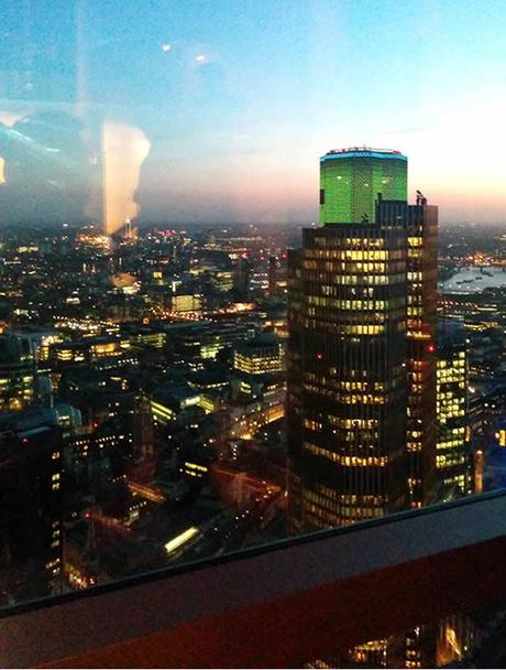Vistas de la City of London desde restaurante SushiSamba