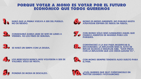 Vota a Mono como Ministro de Economía (se acabaron nuestros problemas) #VotaaMono