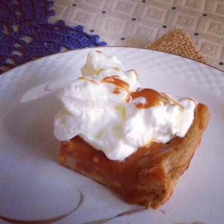 Tarta de queso con dulce de leche