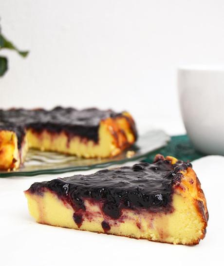 Receta para Baker Street: Tarta de queso fresco y mermelada de arándanos