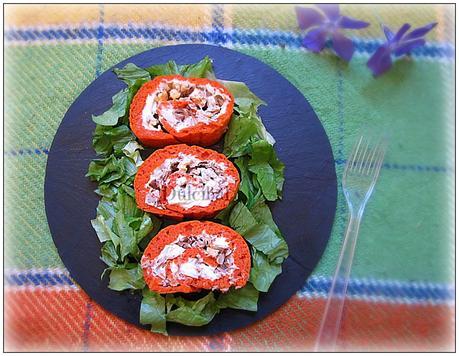 ROLLO DE PIQUILLOS RELLENO DE ATÚN ROLLO DE PIQUILLOS RELLENO DE ATÚN