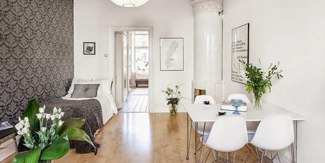 Un apartamento con típico estilo nórdico.