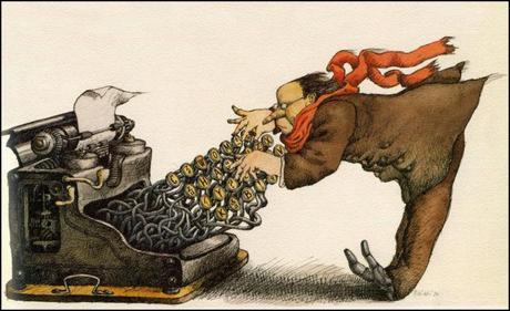 Cuestión de principios (2) Tullio Pericoli un escritor ante su máquina de escribir