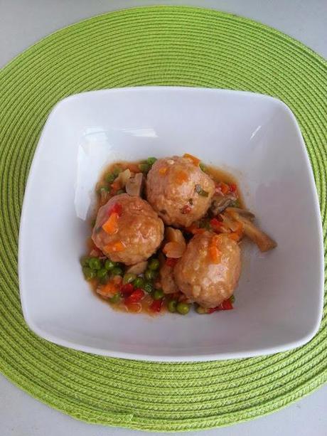 Albóndigas a la jardinera