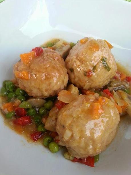 Albóndigas a la jardinera