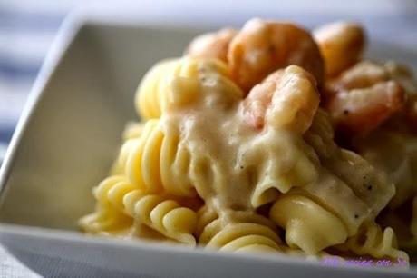 RADIATORI CON GAMBAS Y CEBOLLA: