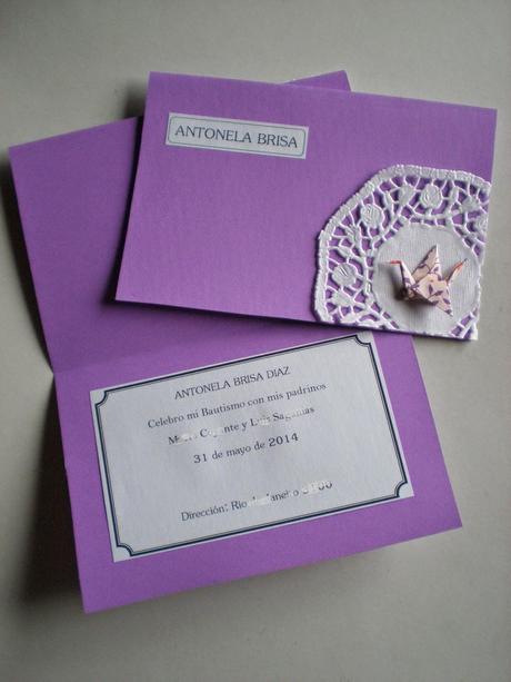 Tarjetas para un Bautismo