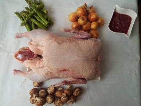 Pato al horno con verduras glaseadas