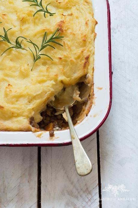 pastel de verduras y lentejas