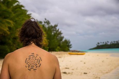 Desembarcando en un motu, islas Cook