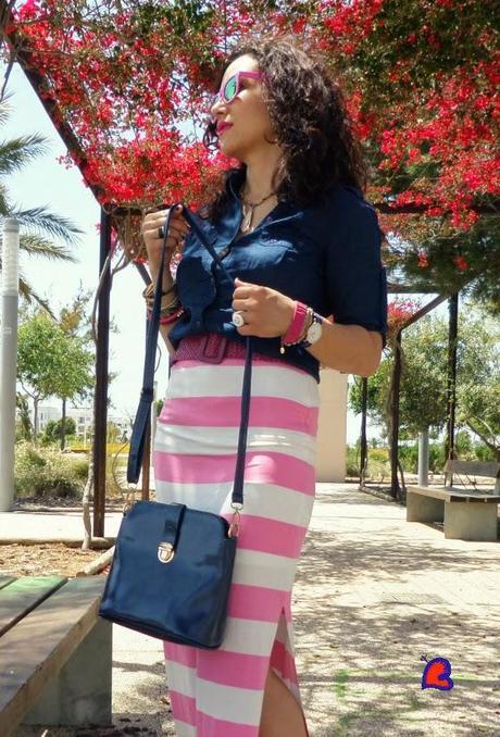 BolsoAzulFaldaRosa-BlueBagPinkSkirt-BleuSacRoseJupe