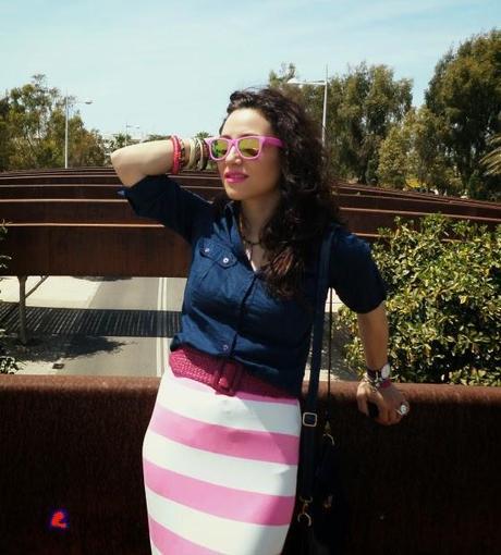 BolsoAzulFaldaRosa-BlueBagPinkSkirt-BleuSacRoseJupe