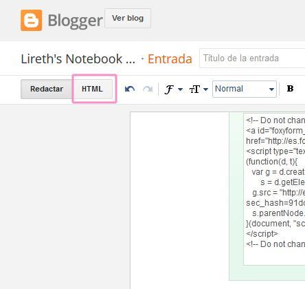 Cómo insertar un formulario en una entrada o página de tu blog Cómo insertar un formulario en una entrada o página de tu blog