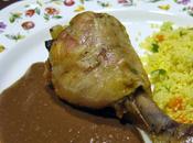 Muslitos pollo asado salsa chocolate