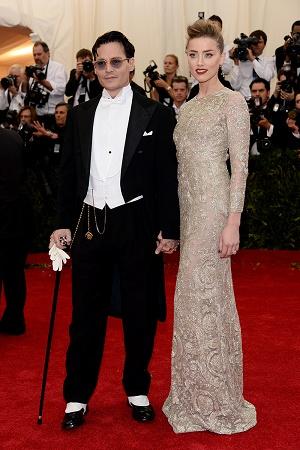 jonny deep y amber heard gala met 2014 ilovepitita ALFOMBRA ROJA   GALA MET 2014