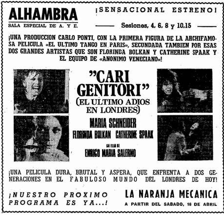 Granada; Cine Alhambra, sala especial de Arte y Ensayo