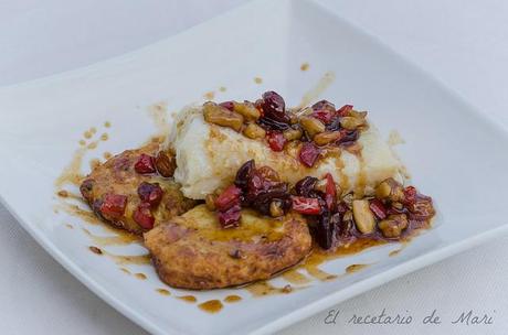 bacalao con vinagreta de frutos secos y miel