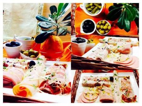 Surtido de fiambres con nueces, parmesano y toque de oliva virgen Surtido de fiambres con nueces y Parmesano_Fotor