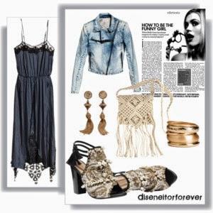 Satin Lace Dress & Denim