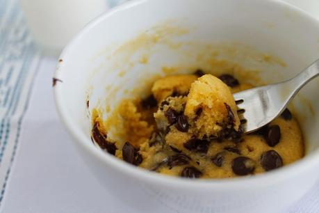 Receta y paso a paso Cookie in cup o Galleta hecha en taza