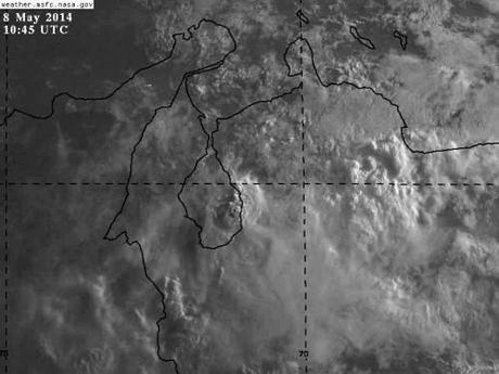 Imagen de espectro visible Occidente de Venezuela hasta la porción central