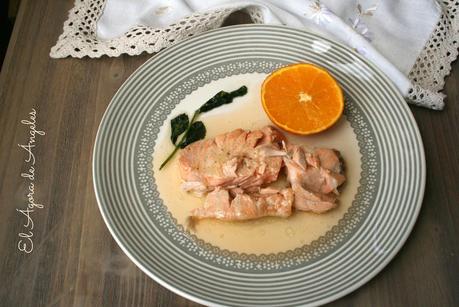 SALMÓN A LA NARANJA EN COFRE DE VAPOR