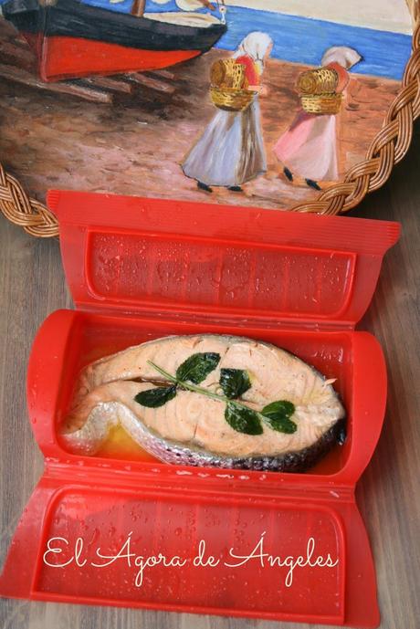 SALMÓN A LA NARANJA EN COFRE DE VAPOR