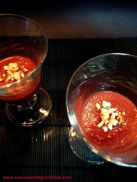 Verrine de remolacha, calabacín y requesón para Tuonela