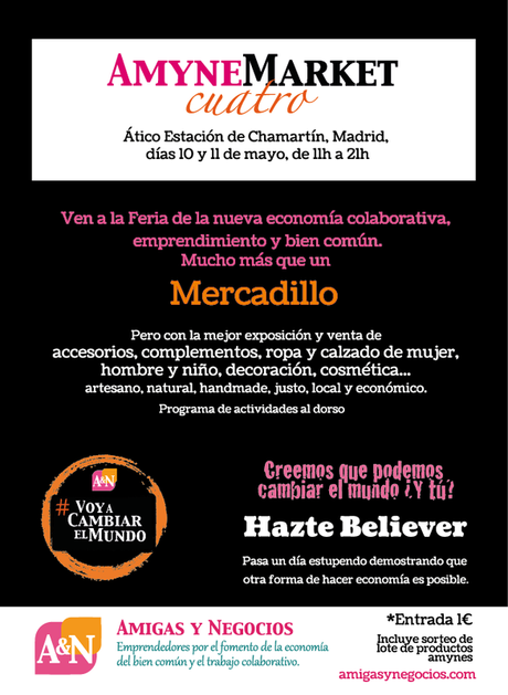 Amyne Market 4. La Feria de la nueva economía colaborativa, emprendimiento y bien común.