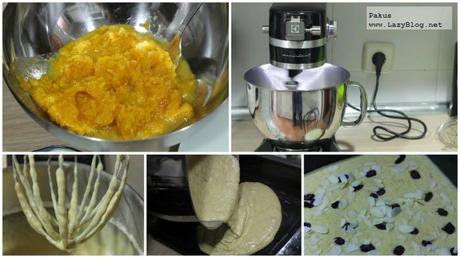 Bizcocho esponjoso de calabaza, pasas y almendras. Receta