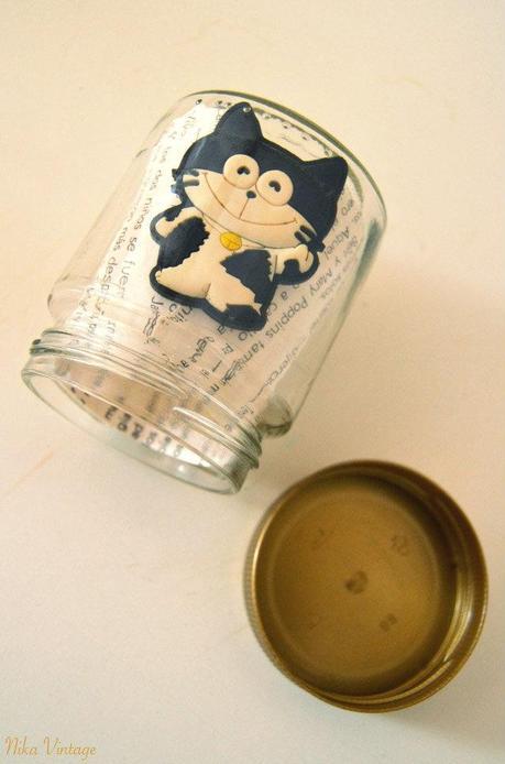 Diy ... bote de cristal + gato