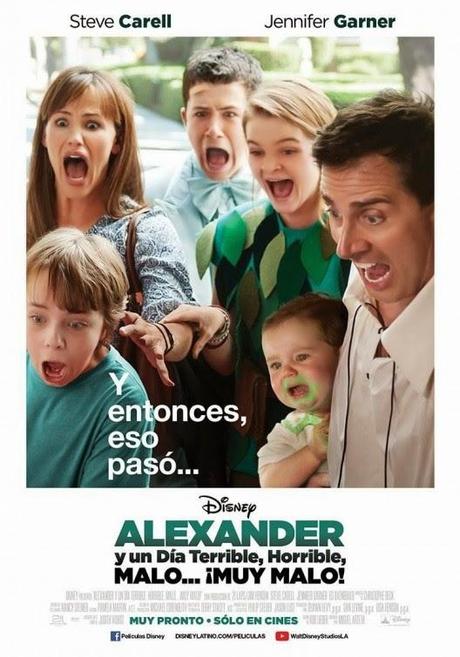 PÓSTER PARA LATINOAMERICA DE 'ALEXANDER Y EL DIA TERRIBLE, HORRIBLE, ESPANTOSO, HORROROSO'