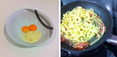 receta: mis tallarines a la carbonara