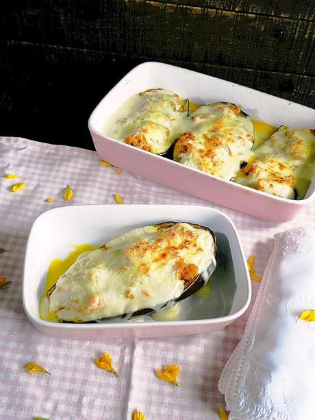 Berenjenas rellenas de longaniza