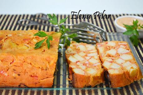 Pastel de palitos de surimi o bocas de mar