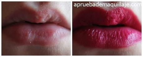 swatch barra de labios natural tono Passion Pink de Lily Lolo cruelty free labial