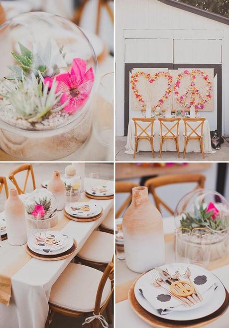 UN PANEL CON FLORES PARA UNA BODA LOVE & PEACE