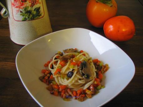 Espaguetis con verduras y/o salsa roquefort