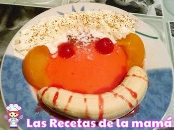 Receta de Postre divertido de frutas para niños