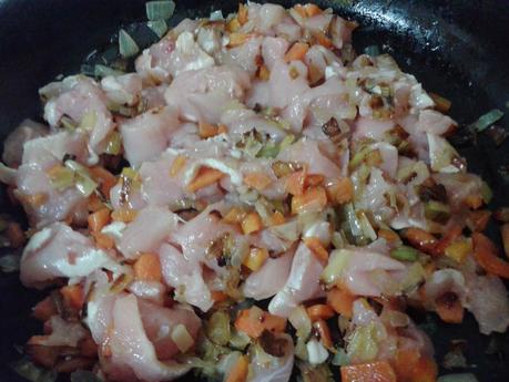 Canelones de pollo paté y jamón