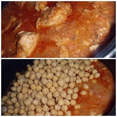 Pollo en salsa con garbanzos en Thermomix pollo con garbanzos