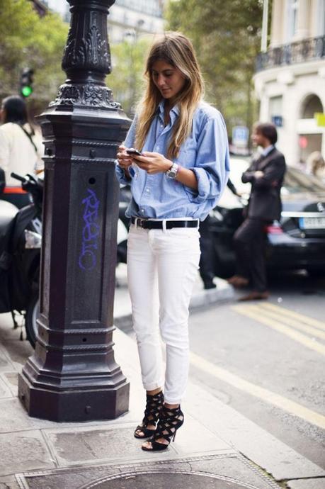 WHITE JEANS AS A SPRING 2014 TREND